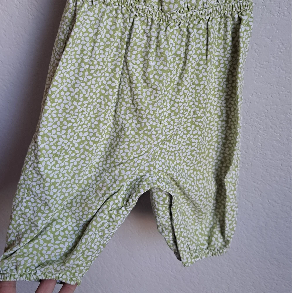 Baby Gap Girls Green Floral Jumpsuit Size 6 Months